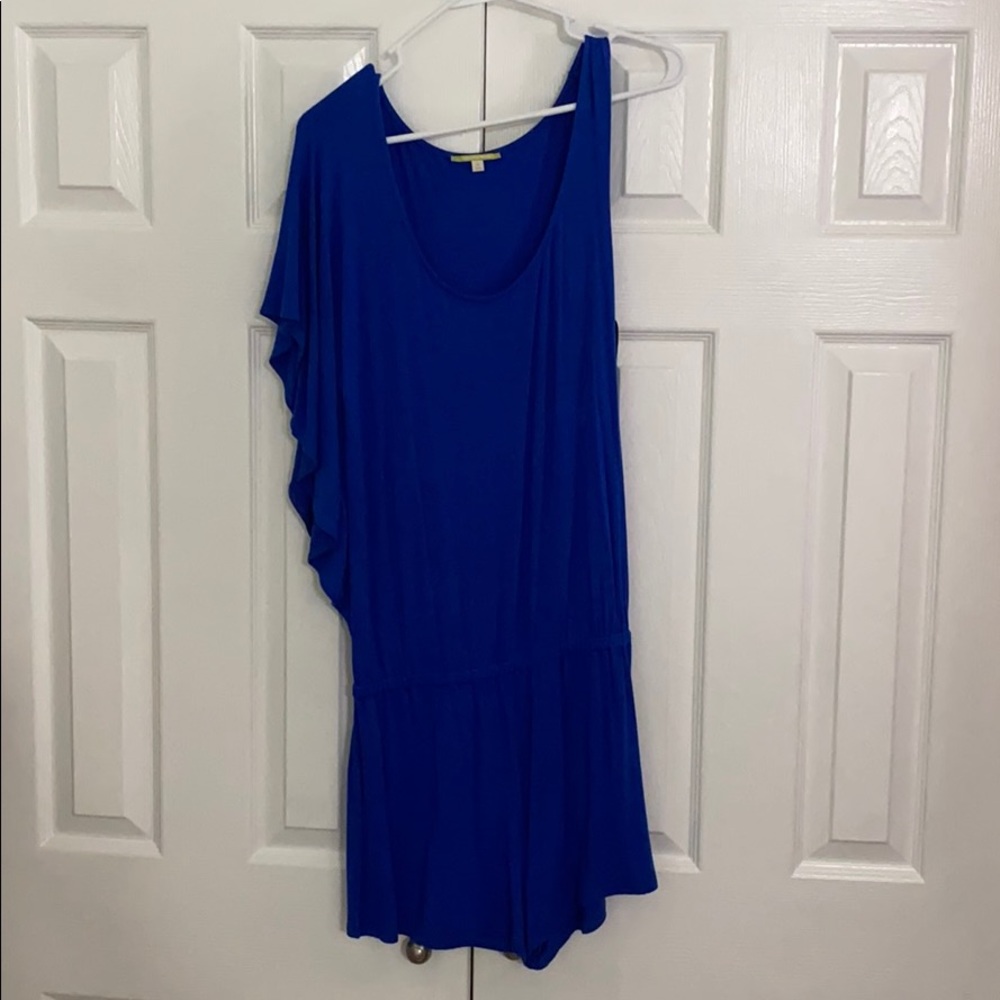 One sleeved royal blue romper!